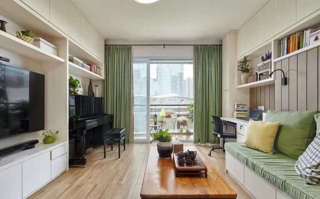 客廳太小不用擔(dān)心，照樣可以功能齊全，使用順暢。