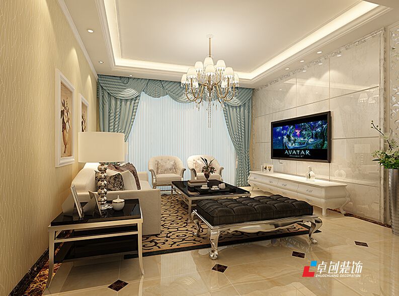 御景前城客廳效果圖