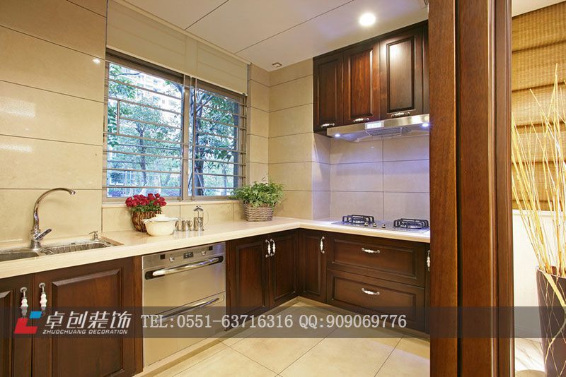 保利拉菲公館103㎡--中式風(fēng)格裝修設(shè)計(jì)餐廳效果圖，合肥裝修公司，合肥裝飾公司