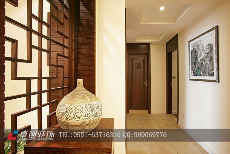 保利拉菲公館103㎡--中式風(fēng)格裝修設(shè)計(jì)餐廳效果圖，合肥裝修公司，合肥裝飾公司