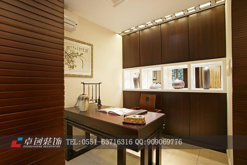 保利拉菲公館103㎡--中式風(fēng)格裝修設(shè)計(jì)餐廳效果圖，合肥裝修公司，合肥裝飾公司