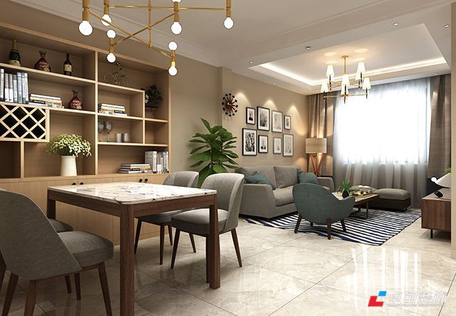 合肥芳鄰家園90平現(xiàn)代風格裝修報價