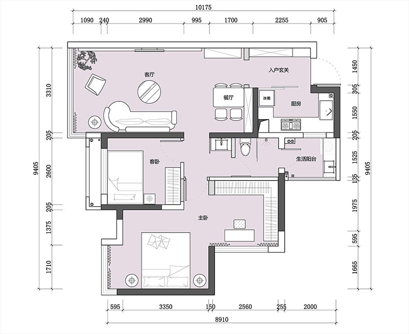 合肥裝修公司，90㎡簡約風(fēng)格裝修如何給生活做減法？